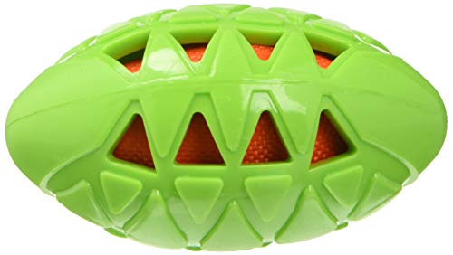 Rosewood 40326 bissresistenter, robuster Rugbyball aus Gummi für Spielereien innen und außen, Spielzeug für kleine Hunde, Länge: 9 cm von Rosewood