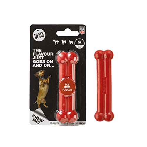Rosewood 57001 TastyBone extra robustes Hundespielzeug aus Nylon mit Rindfleisch-Geschmack, XS von Tasty Bone
