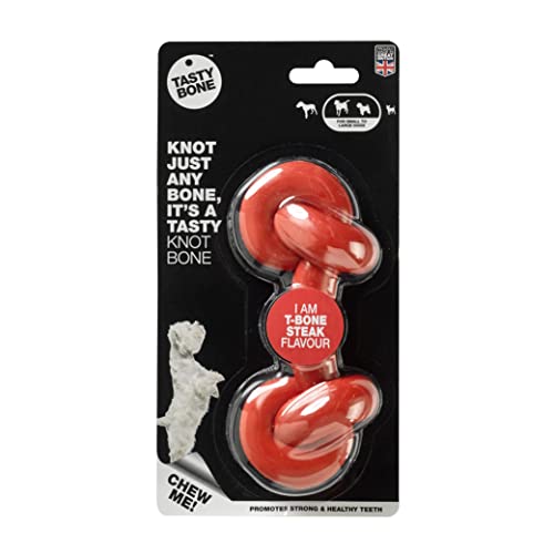 Rosewood 57042 TastyBone extra robuster, geknoteter T-Bone aus Nylon, Hundespielzeug von Tasty Bone