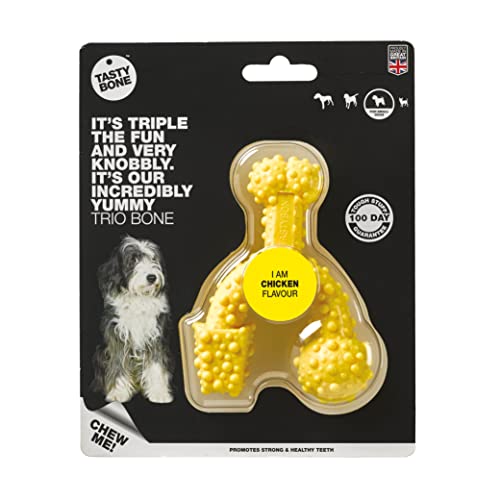 Tasty Bone Rosewood 57052 TastyBone Trio Gummi-Hundespielzeug, Hühnchen, small von Tasty Bone