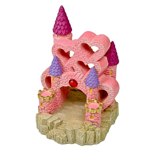 Rosewood 91145 Aquaristik-Ornament Herzschloss aus Harz, Large von Rosewood