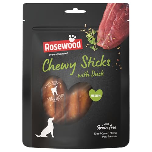 Rosewood Enten- und Rinderhaut-Kausticks - Leckerli für Hunde, Zahnpflege, Getreidefrei & Ohne Künstliche Zusätze, 100g Rosewood Enten- und Rinderhaut-Kausticks - Leckerli für Hunde, Zahnpflege, Getreidefrei & Ohne Künstliche Zusätze, 100g von Rosewood
