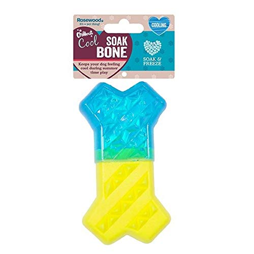 Rosewood Chillax Cool Soak Bone Hundespielzeug, Einheitsgröße, Gelb / Blau von Rosewood