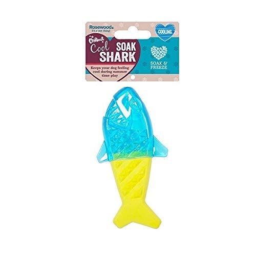 Rosewood Chillax Cool Soak Shark Hundespielzeug (Einheitsgröße) (Blau/Gelb) von Rosewood