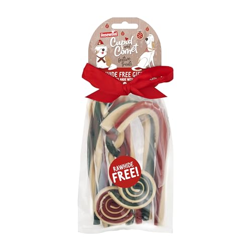 Rosewood Cupid & Comet Hundeleckerlis 280g – Ohne Rohleder, mit echtem Huhn und Süßkartoffel – Sicherer, gesunder Weihnachtssnack für Hunde – Geschenkidee für Weihnachten oder besondere Anlässe Rosewood Cupid & Comet Hundeleckerlis 280g – Ohne Rohleder, mit echtem Huhn und Süßkartoffel – Sicherer, gesunder Weihnachtssnack für Hunde – Geschenkidee für Weihnachten oder besondere Anlässe von Rosewood