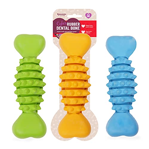 Rosewood Cyber Hundespielzeug aus Gummi in Knochenform, zum Zähneputzen Rosewood Cyber Hundespielzeug aus Gummi in Knochenform, zum Zähneputzen von Rosewood