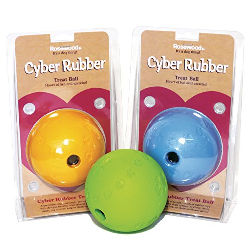 Rosewood Cyber Rubber Dog Treat Ball, klein von Rosewood