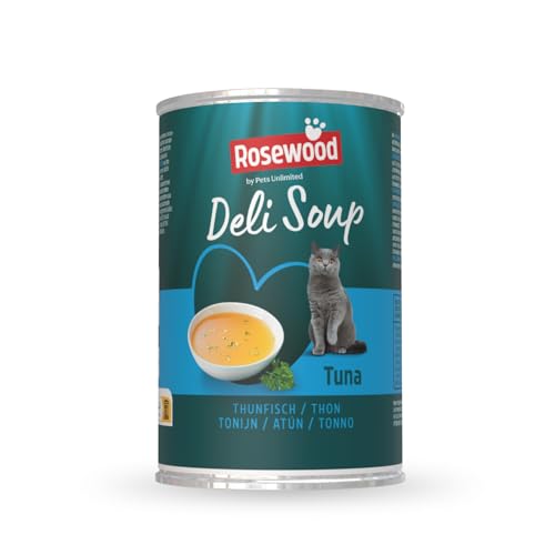 Rosewood Deli Soup Huhn – Köstlicher Katzensnack als Brühe mit weichem Hühnchenfleisch, natürliche Zutaten, ohne Zusatz von Salz oder Zucker, ohne künstliche Zusatzstoffe, 135 ml von Rosewood