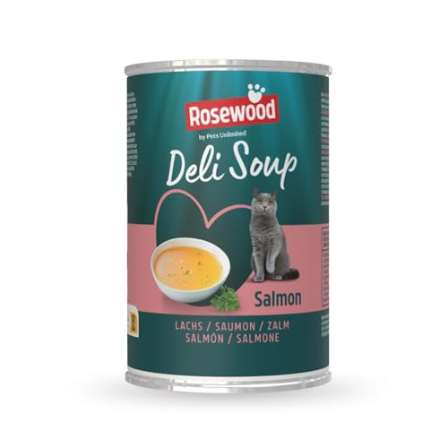 Rosewood Deli Strips Lachs – Weicher und zarter Katzensnack mit Lachs, fettarme Leckerlis für Katzen, ohne Zusatz von Salz oder Zucker, ohne künstliche Zusatzstoffe, 40 g von Rosewood