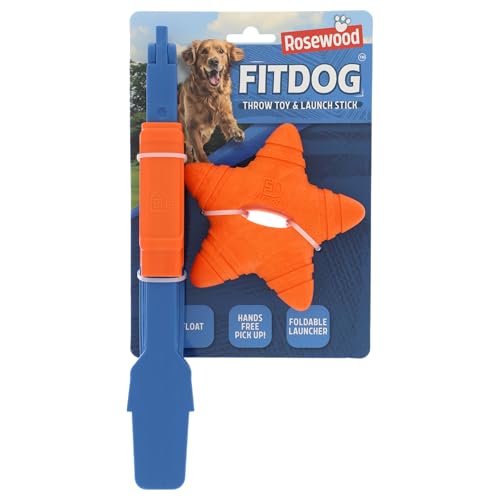 Rosewood FitDog Star mit Wurfvorrichtung – Robustes Hundespielzeug zum Kauen, Apportieren und Werfen – Schwimmfähig und springend – Kompakter Steck-Launcher für Land und Wasser Rosewood FitDog Star mit Wurfvorrichtung – Robustes Hundespielzeug zum Kauen, Apportieren und Werfen – Schwimmfähig und springend – Kompakter Steck-Launcher für Land und Wasser von Rosewood