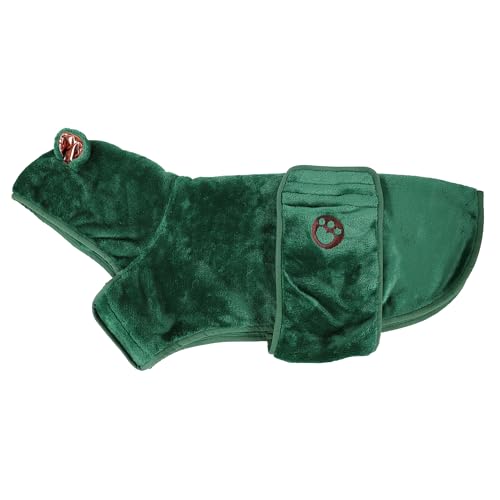 Rosewood Grüner Teddybär-Trockenmantel für Hunde, Größe L, weich, saugfähig, Handtuchmantel für Hunde, schnell trocknender Haustier-Bademantel, gemütlich und warm, einfache Passform, ideal für nach Rosewood Grüner Teddybär-Trockenmantel für Hunde, Größe L, weich, saugfähig, Handtuchmantel für Hunde, schnell trocknender Haustier-Bademantel, gemütlich und warm, einfache Passform, ideal für nach von Rosewood