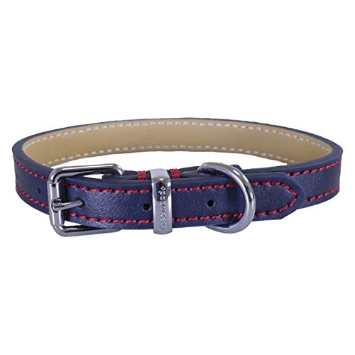 Rosewood Hundehalsband, Leder, 45,7–55,9 cm, Marineblau, Größe L von Rosewood
