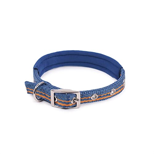 Rosewood Reflektierendes, verstellbares Hundehalsband, Größe M, Blau, 35,6 bis 45,7 cm von Rosewood