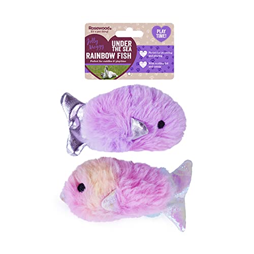 Rosewood Jolly Moggy Katzenspielzeug, Regenbogenfisch, 2 Stück Rosewood Jolly Moggy Katzenspielzeug, Regenbogenfisch, 2 Stück von Rosewood