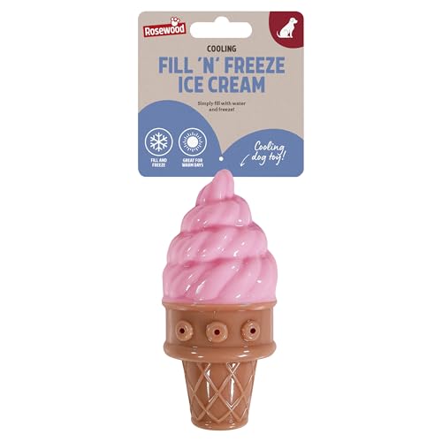 Rosewood Kühlendes Fill 'n' Freeze Eiscreme-Spielzeug für Hunde – TPR Hundespielzeug zum Befüllen und Einfrieren für Sommerspaß, Outdoor- und Indoor-Spielen für Hunde und Welpen, Zahnen Kauspielzeug Rosewood Kühlendes Fill 'n' Freeze Eiscreme-Spielzeug für Hunde – TPR Hundespielzeug zum Befüllen und Einfrieren für Sommerspaß, Outdoor- und Indoor-Spielen für Hunde und Welpen, Zahnen Kauspielzeug von Rosewood