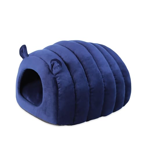 Rosewood Luxuriöses Raupenbett für Katzen, Samt, weich, Marineblau Rosewood Luxuriöses Raupenbett für Katzen, Samt, weich, Marineblau von Rosewood