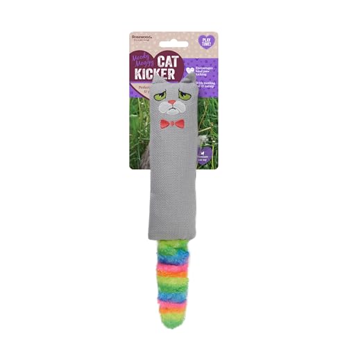 Rosewood Moody Moggy Rainbow Cat Kicker – Buntes interaktives Katzenminze-Katzenspielzeug zum Treten und für spielerische Übungen Rosewood Moody Moggy Rainbow Cat Kicker – Buntes interaktives Katzenminze-Katzenspielzeug zum Treten und für spielerische Übungen von Rosewood
