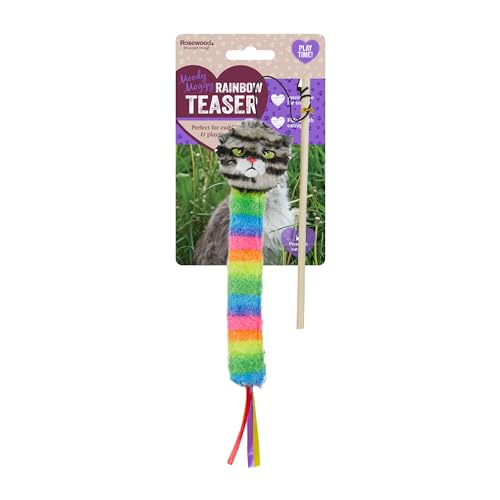 Rosewood Moody Moggy Rainbow Katzenspielzeug – interaktiver Katzenminze-Spielstab mit bunten Elementen für Spaß und Bewegung Rosewood Moody Moggy Rainbow Katzenspielzeug – interaktiver Katzenminze-Spielstab mit bunten Elementen für Spaß und Bewegung von Rosewood