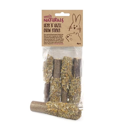 Rosewood Naturals Herb 'n' Hazel Kleintier-Nage-Leckerli-Sticks für Kaninchen, Meerschweinchen, Chinchillas, Degus, Hamster, Rennmäuse, Mäuse, Ratten, 75 g, 4 Stück Rosewood Naturals Herb 'n' Hazel Kleintier-Nage-Leckerli-Sticks für Kaninchen, Meerschweinchen, Chinchillas, Degus, Hamster, Rennmäuse, Mäuse, Ratten, 75 g, 4 Stück von Rosewood