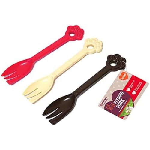 Rosewood Pet Stuff Kunststoff-Gabeln, verschiedene Farben, 1 Stück, zufällige Farbauswahl von Rosewood