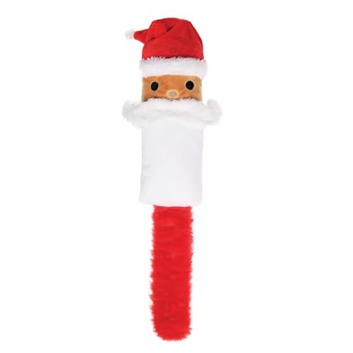 Rosewood Scott Santa Cat Kicker Spielzeug - Großes Festliches Katzenminze Spielzeug mit Knisterschwanz zum Treten, Wrestling & Jagen - Weiches Plüsch Weihnachten Katzenspielzeug für aktives Spielen von Rosewood