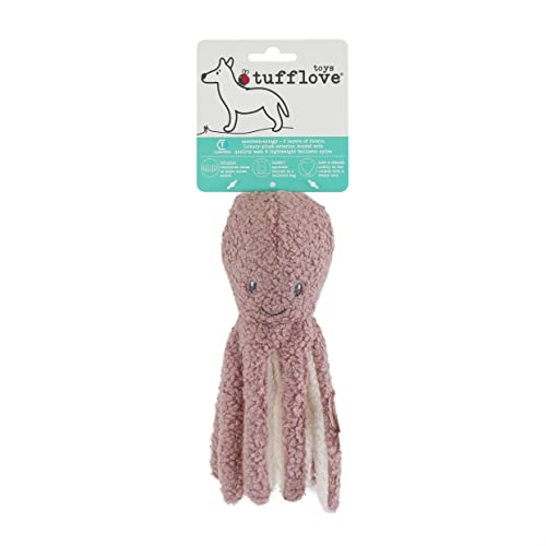 Rosewood Tufflove Octopus Hundespielzeug, mittelgroß, robust, für mittelgroße bis große Hunde, Rosa von Tufflove