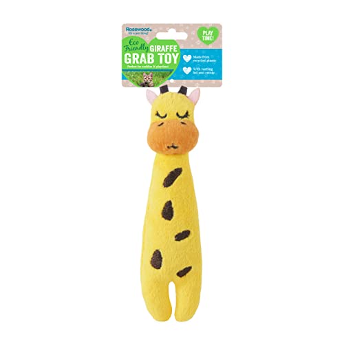Rosewood Umweltfreundliches Giraffen-Spielzeug für Katzen, Katzenspielzeug, Gelb von Rosewood