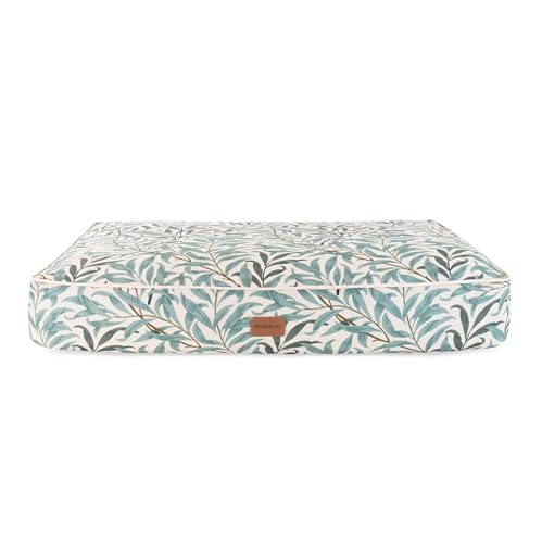 Rosewood x Morris & Co. Weidenzweigmatratze für Hunde, großes Hundebett, Elfenbein/Grün, dick gepolstert, Rutschfester Boden, waschbar, luxuriöser William Morris Print Rosewood x Morris & Co. Weidenzweigmatratze für Hunde, großes Hundebett, Elfenbein/Grün, dick gepolstert, Rutschfester Boden, waschbar, luxuriöser William Morris Print von Rosewood