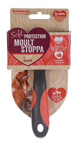 Soft Protection Salon Grooming Moult Stoppa Striegel für haarende Katzen, Größe M von Rosewood