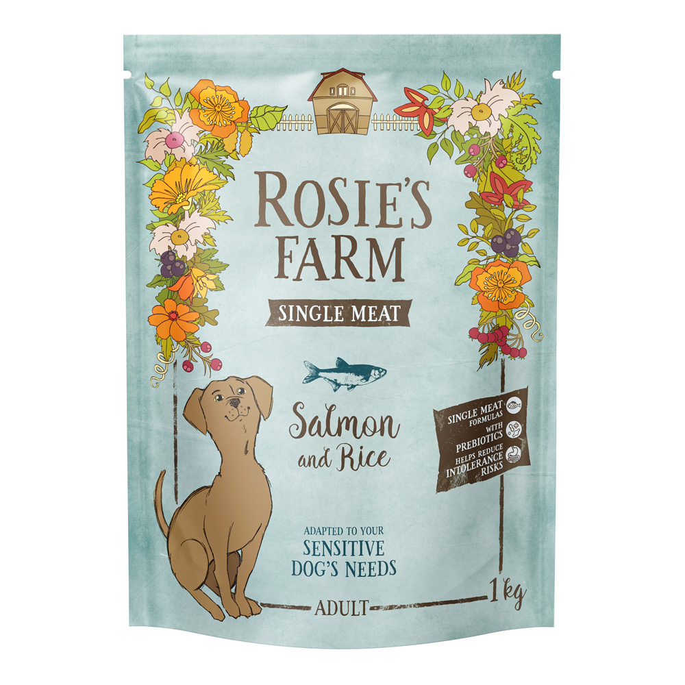 1 kg Rosie's Farm Single Meat zum Sonderpreis! - Adult Lachs mit Reis von Rosie's Farm