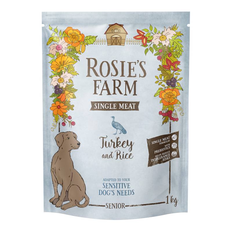 1 kg Rosie's Farm Single Meat zum Sonderpreis! - Senior Pute mit Reis von Rosie's Farm