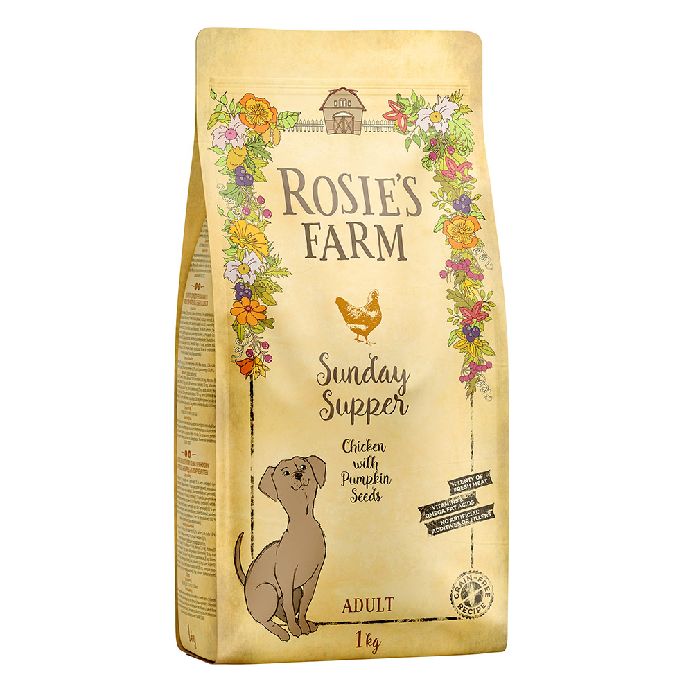 2 + 1 gratis! Rosie's Farm Adult 3 kg - Huhn 2 + 1 gratis! Rosie's Farm Adult 3 kg - Huhn von Rosie's Farm
