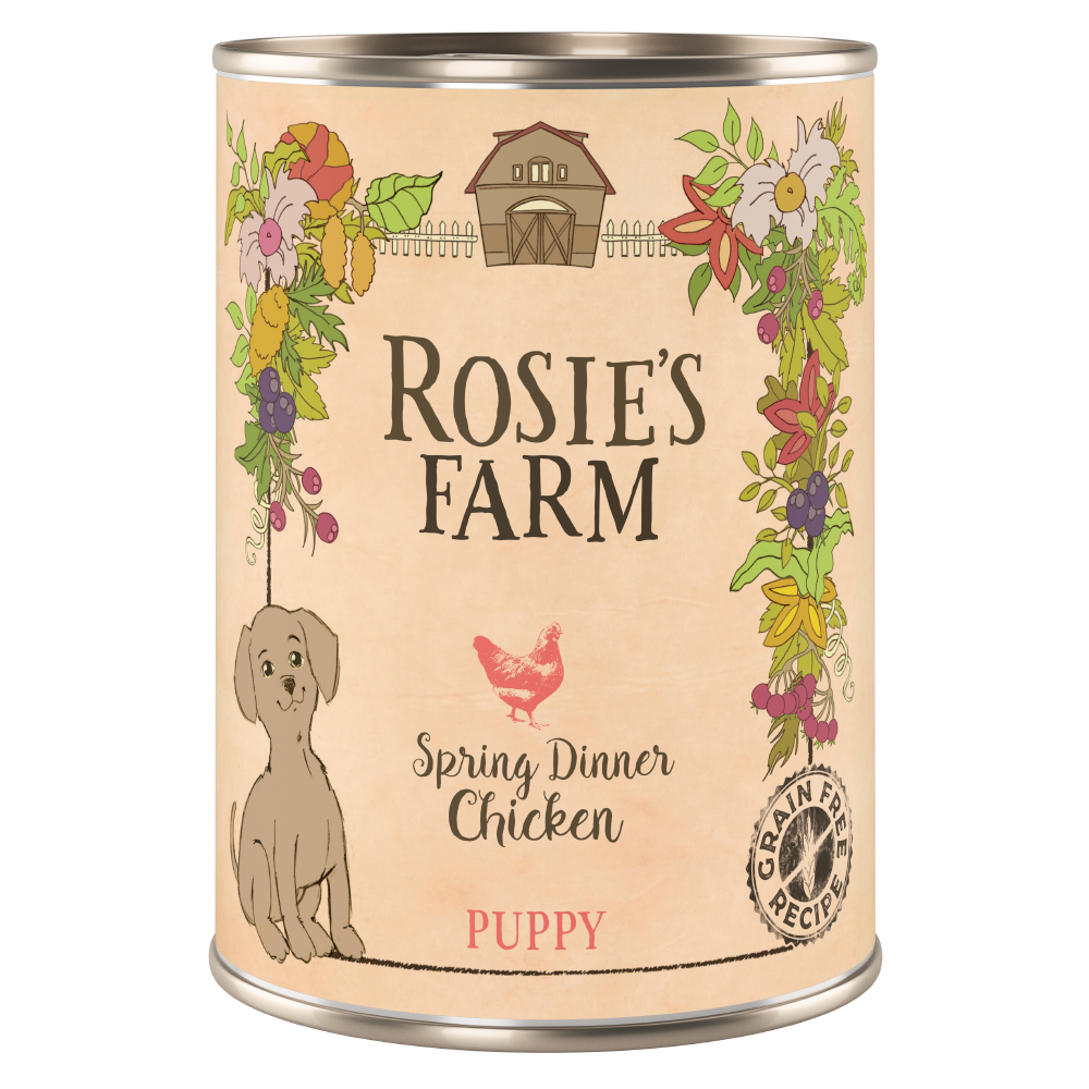 5 + 1 gratis! Rosie's Farm Puppy 6 x 400 g  - Huhn von Rosie's Farm