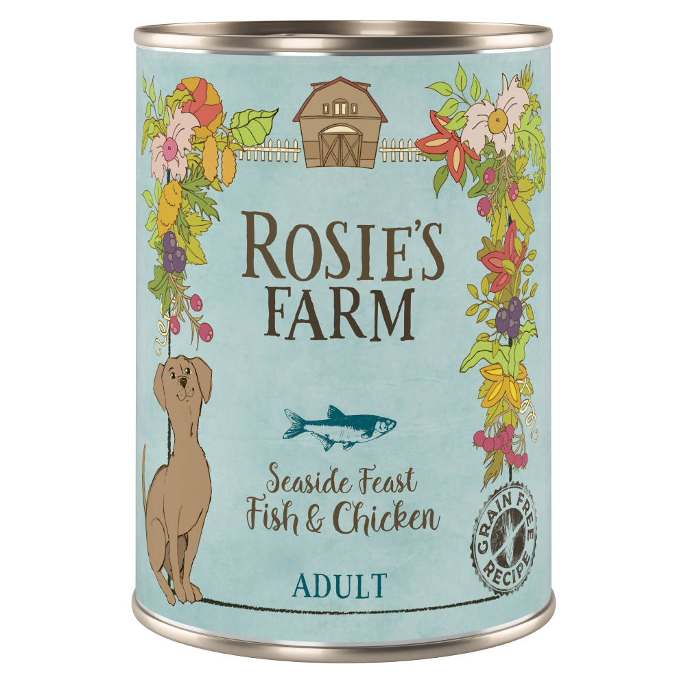 6 x 400 g Rosie's Farm zum Sonderpreis! - Adult: Fisch & Huhn von Rosie's Farm