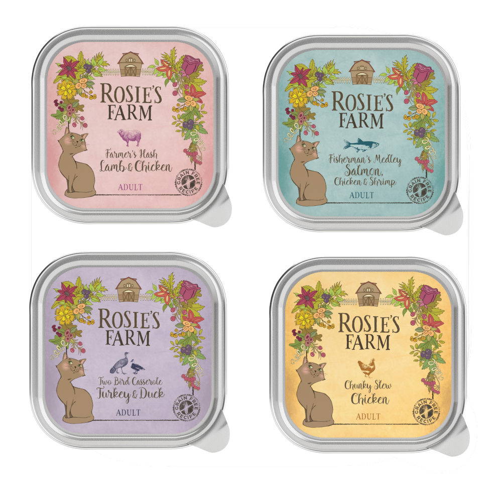 Rosie's Farm Adult 16 x 100 g zum Sonderpreis! - Mix Paket (4 Sorten) von Rosie's Farm