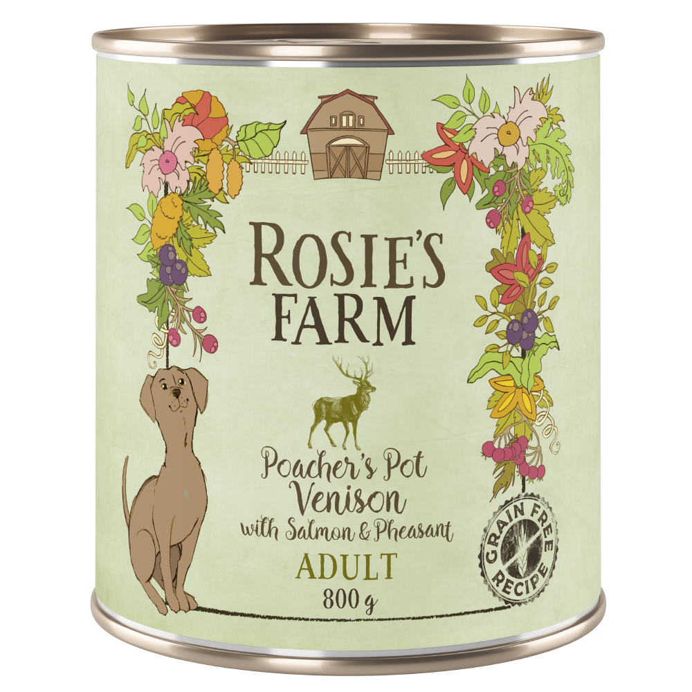 Rosie's Farm Adult 6 x 800 g  - Mix (Huhn & Truthahn, Rind, Lamm) von Rosie's Farm