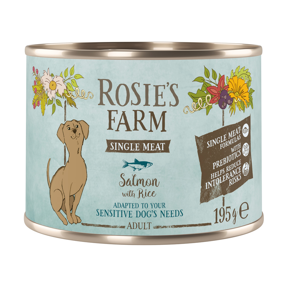 Rosie's Farm Single Meat Adult 6 x 195 g - Fisch & Reis Rosie's Farm Single Meat Adult 6 x 195 g - Fisch & Reis von Rosie's Farm