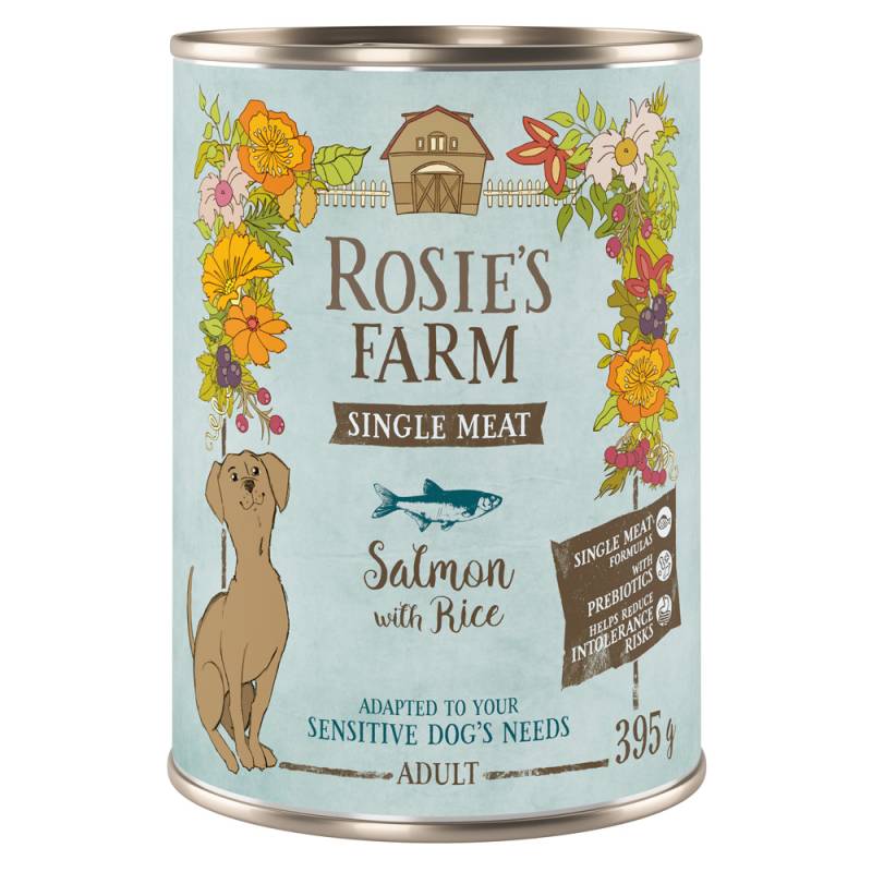 Rosie's Farm Single Meat Adult 6 x 395 g - Fisch & Reis von Rosie's Farm
