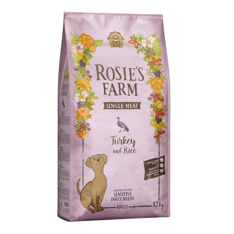Rosie's Farm Single Meat Adult Pute mit Reis - 12 kg von Rosie's Farm