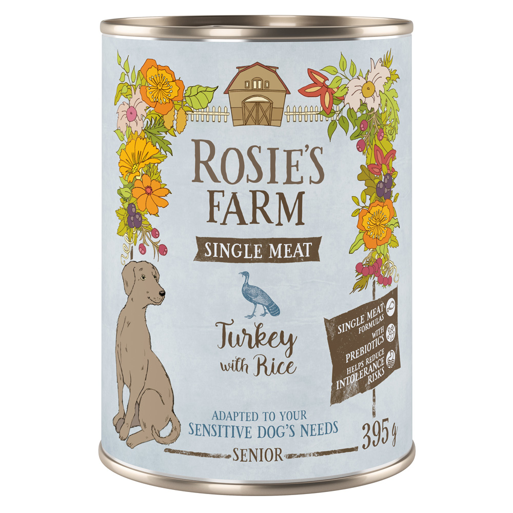 Rosie's Farm Single Meat Senior 6 x 395 g - Truthahn & Reis von Rosie's Farm