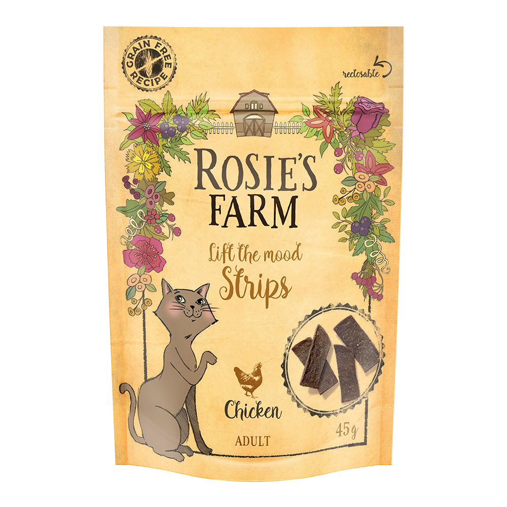 Rosie's Farm Snack "Strips" Huhn - Sparpaket 3 x 45 g von Rosie's Farm