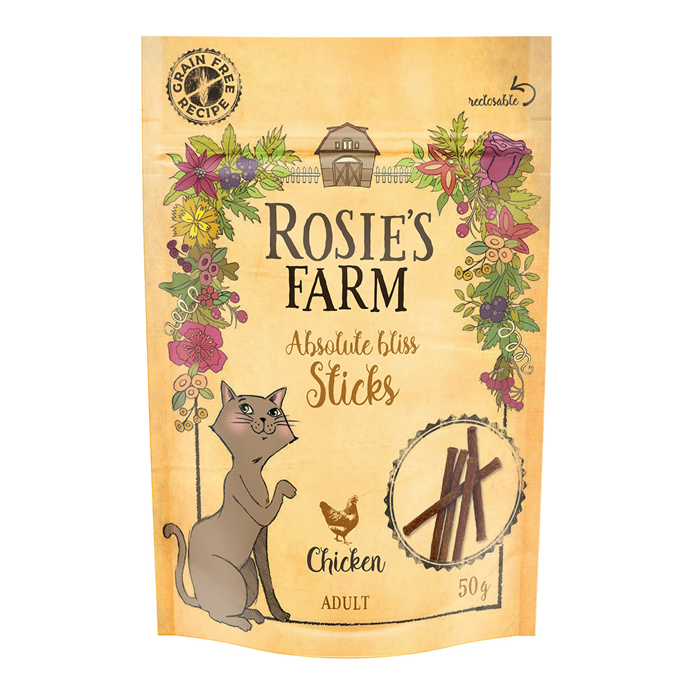 Rosie's Farm Snack zum Sonderpreis! - "Sticks" Huhn (50 g) von Rosie's Farm