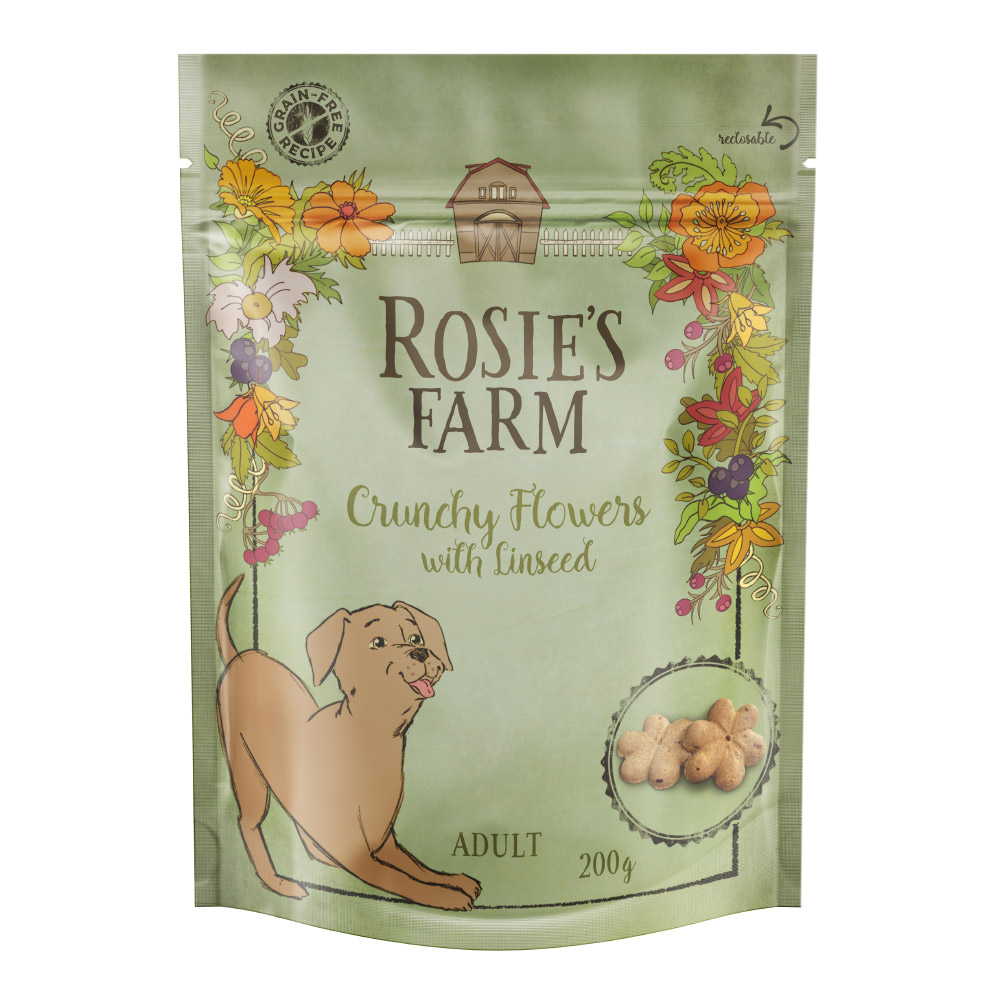 Rosie's Farm Snacks Adult "Crunchy Flowers" - Sparpaket: 3 x 200 g von Rosie's Farm