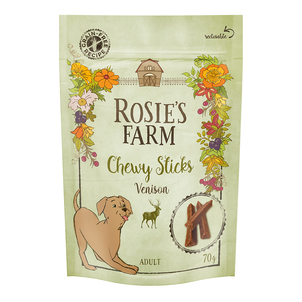 Rosie's Farm Snacks zum Sonderpreis! - 70 g "Chewy Sticks" Wild von Rosie's Farm