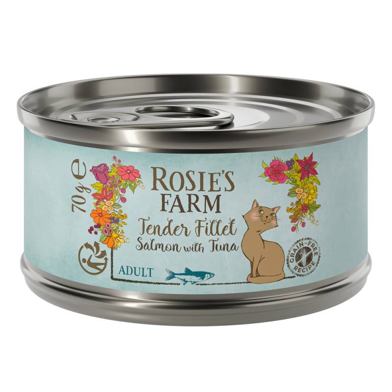 Rosie's Farm Tender Filet 12 x 70 g zum Probierpreis! - Lachs mit Thunfisch von Rosie's Farm