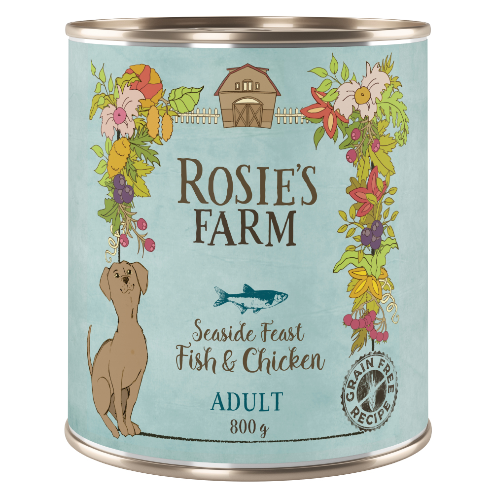 Sparpaket Rosie's Farm Adult 24 x 800 g - Fisch & Huhn Sparpaket Rosie's Farm Adult 24 x 800 g - Fisch & Huhn von Rosie's Farm