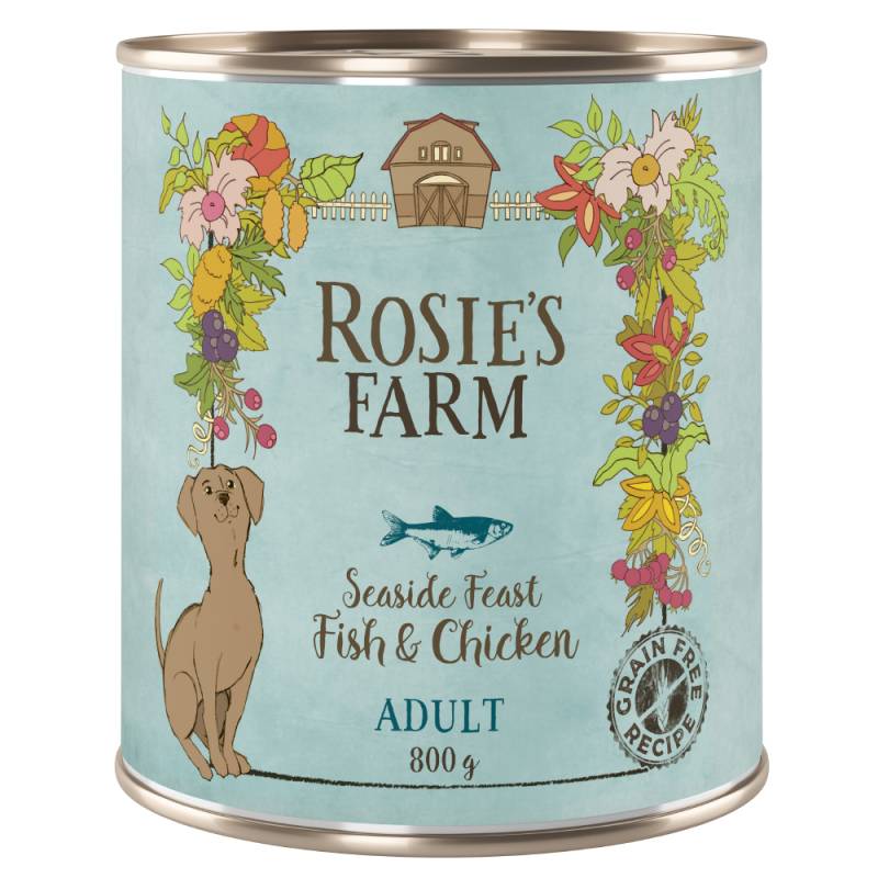 Sparpaket Rosie's Farm Adult 24 x 800 g  - Fisch & Huhn von Rosie's Farm