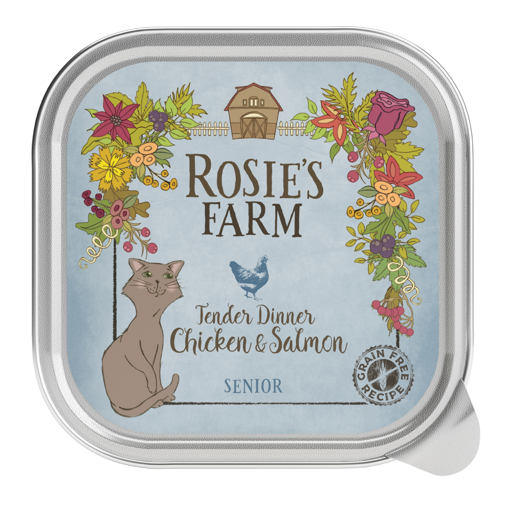 Sparpaket Rosie's Farm Senior 32 x 100 g - Senior: Huhn & Lachs Sparpaket Rosie's Farm Senior 32 x 100 g - Senior: Huhn & Lachs von Rosie's Farm
