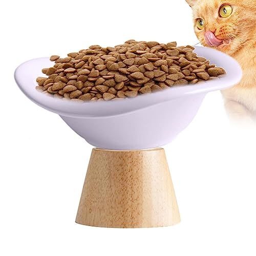 Erhöhte Näpfe für Katzen,Erhöhter Futterspender für Wasser und Futter - Rutschfestes Futterzubehör aus Keramikmaterial für Katzen, Hunde und andere Kleintiere Rosixehird von Rosixehird
