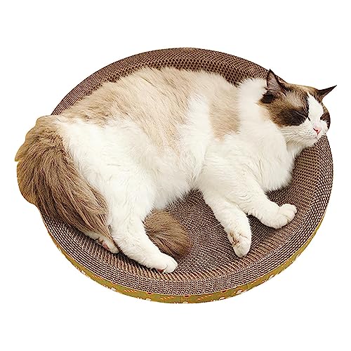 Katzenkratzbox | Density Corrugated Round Cat Scratcher Bowl,Katzenkratzbett, Haustierbedarf für Katzen im Innenbereich, aktive Unterstützung beim Spielen Rosixehird von Rosixehird